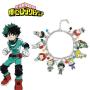 BluMou My Hero Academia Bracelet for Women Girls Deku MHA Charm Bracelet Anime Manga Cartoon Cosplay Props Jewelry Gifts