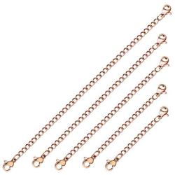 ORAZIO 5-10Pcs Stainless Steel Necklace Bracelet Extender Chain Set,2'' 3'' 4'' 5'' 6''
