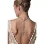 Unicra Wedding Crystal Choker Pendants Bridal Back Necklace Wedding Accessories for Brides