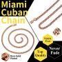 ChainsHouse Miami Cuban Link Necklace 4mm/5mm/7mm/10mm/13.5mm Wide Stainless Steel/18K Gold Plated Curb Chains for Men Women, 18''-30'', Send Gift Box