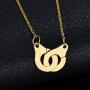 RZCXBS Handcuffs Pendant Necklace Surgical Stainless Steel Best Partners Handcuff Necklace