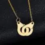 RZCXBS Handcuffs Pendant Necklace Surgical Stainless Steel Best Partners Handcuff Necklace RZCXBS Handcuffs Pendant Necklace Surgical Stainless Steel Best Partners Handcuff Necklace