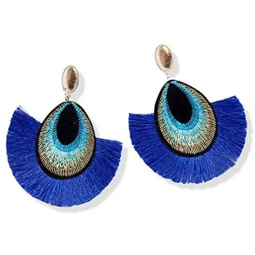 GIMEFIVE Bohemian Fashion Statement Colourful Thread Tassel Earrings Summer Fringe Drop Dangle Earrings for Women Girls Jewelry GIMEFIVE Bohemian Fashion Statement Colourful Thread Tassel Earrings Summer Fringe Drop Dangle Earrings for Women Girls Jewelry