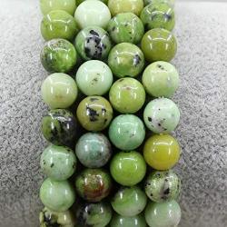 Amandastone Natural Australian Chrysoprase Gemstone 8mm Round Beads Stretch Bracelet 7inch