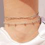 ChicSilver 925 Sterling Silver Ankle Bracelet for Women, Simple Durable Cuban Link/Figaro/Twist Rope Chain Anklets for Beach Party(with Gift Box)