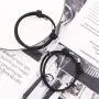 BUREI Couple Bracelets Silver Pendants Braided Rope Bracelet with Magnetic Bells Charms 2 PCS for Women Men BUREI Couple Bracelets Silver Pendants Braided Rope Bracelet with Magnetic Bells Charms 2 PCS for Women Men