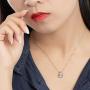 AINUOSHI 18K Gold Plated Sterling Silver 2 Carat Cubic Zirconia Asscher Cut Solitaire Pendant Necklace, 18''