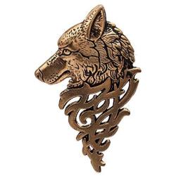 Vintage Personalized Wolf Head Brooch Fashion Unisex Animal Suit Collar Pin Buckle Broche Wolfhead Brooches Pins