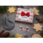 RareLove Cute Christmas Red Stocking Sock Piercing Dangle Earrings Bling Crystal CZ Silver Plated Alloy Holiday Jewelry For Women Girls