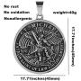 316L Stainless Steel Jewelry ST. MICHAEL Angle Necklace Saint Spirit Men Pendant With Chain（Send gift box）
