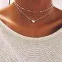 YienDoo Bohemia Multilayer Necklace with Love Heart pendant Boho Choker Chain Jewelry for Woman and Girls (Silver) YienDoo Bohemia Multilayer Necklace with Love Heart pendant Boho Choker Chain Jewelry for Woman and Girls (Silver)