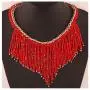 Mozhuo Bohemian Tassel Bib Choker Necklace for Women Girls Seed Beads Chunky Pendant Collar Necklaces African Handmade Custome Jewelry Gifts Party Daily