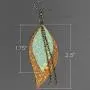 Moonster Leather Earrings for Women – Authentic Genuine Leather, One-of-a-Kind Handmade Earrings – Soft, Luxurious Leaf Earrings for Women with Subtle Gold Detailing and Beautiful Vintage Texture