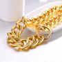 U7 Thick Chain Choker Men Women Fashion Alloy Gold Looking Chunky Oversize Link Necklace 16'' 18'' 20'' 22''