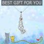 ONEFINITY Sterling Sliver Cat/Horse/Wolf/Dog Necklace Irish Celtic Knot Cat/Horse/Wolf Necklace Viking Jewelry Gifts for Women Men Her