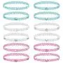 BodyJ4You 12PC Choker Necklace Set Aqua White Pink Stretch Elastic Jewelry Women Girl Kids Gift Pack BodyJ4You 12PC Choker Necklace Set Aqua White Pink Stretch Elastic Jewelry Women Girl Kids Gift Pack