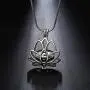 BAIYIDE Lotus Flower Ashes Pendant Cremation Jewelry with Mini Keepsake Urn Memorial Ash Jewelry