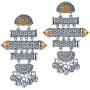 Aheli Bohemian Oxidized Dangle Designer Earrings Indian Vintage Inspired Ethnic Fashion Jewelry for Women