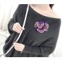 seven wolves Brooch Pin Womens Rhinestones Breastpin for Wedding/Banquet/Bouquet