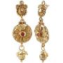 Efulgenz Indian Bollywood Traditional 14 K Gold Plated Kundan Pearl Wedding Tassel Choker Necklace Earrings Jewelry Set
