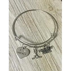 Infinity Collection Hockey Mom Charm Bracelet, Hockey Mom Jewelry for Mom