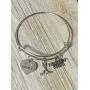 Infinity Collection Hockey Mom Charm Bracelet, Hockey Mom Jewelry for Mom