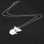 TEAMER Koala Pendant Necklace Stainless Steel Animal Cute Stick Figure Jewelry for Women Girls
