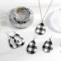 MTSCE 4 Pc Womens Glitter Jewelry Sets Plaid Print Leather Multi-Layer Bracelet Necklace Earrings Sets for Women Girls