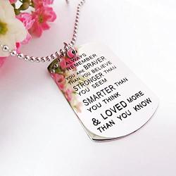 ALoveSoul Inspirational Gift Necklace - Always Remember You are Braver Than You Believe Pendant Necklaces