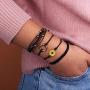 FANCY SHINY Sunflower String Bracelet Handmade Braided Rope Charms Boho Surfer Bracelet for Teen Girls Women