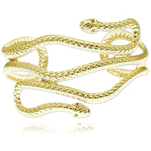 RechicGu Chic Egypt Cleopatra Swirl Snake Arm Cuff Armlet Armband Open Bangle Bracelet RechicGu Chic Egypt Cleopatra Swirl Snake Arm Cuff Armlet Armband Open Bangle Bracelet
