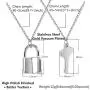 UALGL Lock and Key Pendant Necklace Stainless Steel Adjustable Punk Multilayer Long Chain Choker Necklace Jewelry Set UALGL Lock and Key Pendant Necklace Stainless Steel Adjustable Punk Multilayer Long Chain Choker Necklace Jewelry Set