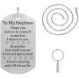 Freedom Love Gift to My Nephew Dog Tag Necklace from Aunt Uncle Best Birthday Keychain Gifts