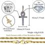 TOPGRILLZ 14K Gold Plated Iced Out CZ Lab Diamond Ankh Cross Egyptian Pendant for Men and Women with 24'' Stainless Steel Chain Necklace