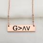 KUIYAI God is Greater Than The Highs and Lows Bar Necklace Religious Jewelry