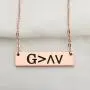 KUIYAI God is Greater Than The Highs and Lows Bar Necklace Religious Jewelry
