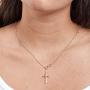 First Communion Gift Necklace: 1st Communion, Girl First Holy Communion, Infinity Cross (rose-gold-plated-brass, NA)
