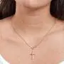 First Communion Gift Necklace: 1st Communion, Girl First Holy Communion, Infinity Cross (rose-gold-plated-brass, NA) First Communion Gift Necklace: 1st Communion, Girl First Holy Communion, Infinity Cross (rose-gold-plated-brass, NA)