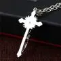 Retro Vintage Big 925 Sterling Silver Jesus Christ Crucifix Cross Pendant Necklace for Men Women,50cm Chain Retro Vintage Big 925 Sterling Silver Jesus Christ Crucifix Cross Pendant Necklace for Men Women,50cm Chain