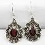 SilverStarJewel Sterling Silver Women Handmade Jewelry Red Garnet Earrings 1.3'' SilverStarJewel Sterling Silver Women Handmade Jewelry Red Garnet Earrings 1.3''