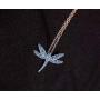 DMOMSA Sapphire Blue Lucky Dragonfly Pendant Jewelry Gift Suitable for Birthday Party Anniversary