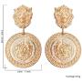 Zinc Alloy Lion Portrait Dangle Earrings Ethnic Grometric Earrings Women Party Jewelry