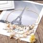 Simsly Boho Pearl Necklace Gold Shell Pendant Necklaces Chain Starfish Jewelry for women and Girls