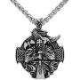 CANNE Odin Thors Hammer Mjolnir Raven Wolf Viking Norse Celtic Pendant Necklace Nordic Rune Amulet Classic Jewelry with 24 inch Chain