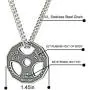 JAJAFOOK Unisex Fitness Gym Dumbbell Weight Lifting Plate Barbell Chain Pendant Charm Necklace JAJAFOOK Unisex Fitness Gym Dumbbell Weight Lifting Plate Barbell Chain Pendant Charm Necklace