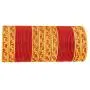 Touchstone Indian Bollywood Golden Glittering Zigzag Cut Textured Color Designer Jewelry Bracelet Bangles. Set Of 48 In Gold Tone For Women.