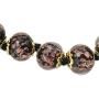 GlassOfVenice Murano Glass Sommerso Bracelet - Black