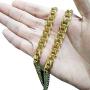 9.2MM Gold Cuban Link Chain Necklace for Men Women 24k Real Gold Plated. Diamond Cut Hip hop Solid Street wear Gift Jewelry
