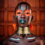 African Choker Punk Necklace Gothic African Collar Chunky African Necklace Gold Tone Necklaces for Women Men Christmas Birthday Gift