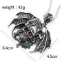 Dragon Necklace for Men, Gothic Flying Dragon Wings Skull Necklace, Red Eye Skull Pendant Necklace with 23.6” Chain, Crystal Skull Head Necklace, Punk Hip Hop Necklace Jewelry Gift for Men Boys Dragon Necklace for Men, Gothic Flying Dragon Wings Skull Necklace, Red Eye Skull Pendant Necklace with 23.6” Chain, Crystal Skull Head Necklace, Punk Hip Hop Necklace Jewelry Gift for Men Boys